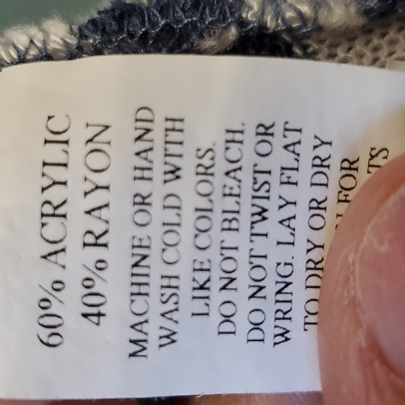 Absolutely creative worldwide open cardigan sweater. Blue striped. Size … - Picture 9 of 9